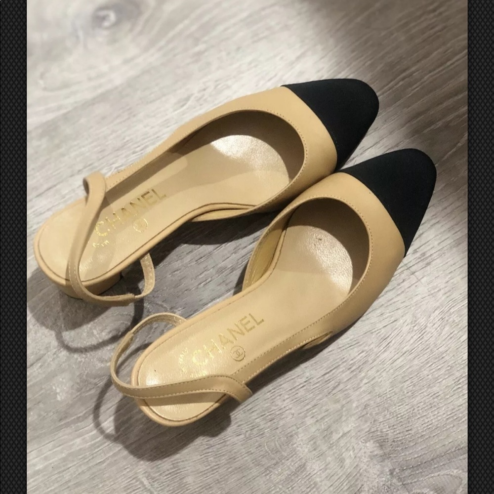 Chanel Slingback two tone